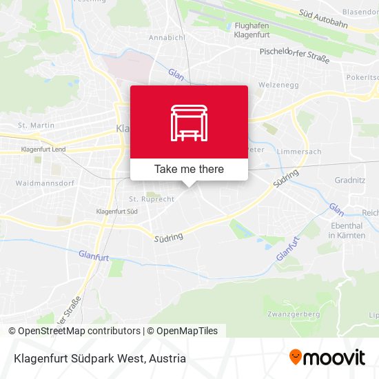 Klagenfurt Südpark West map