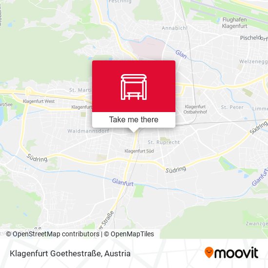 Klagenfurt Goethestraße map