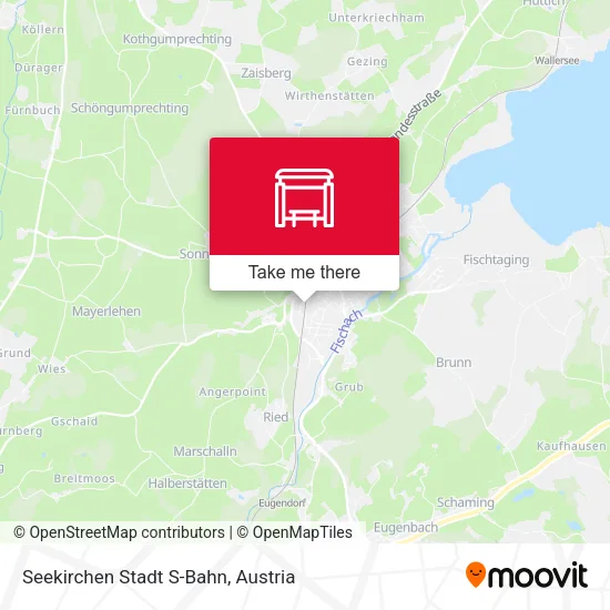 Seekirchen Stadt S-Bahn map