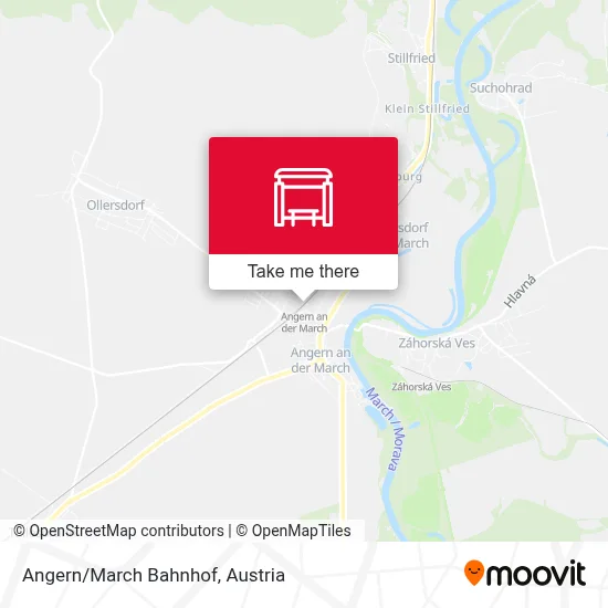 Angern/March Bahnhof map