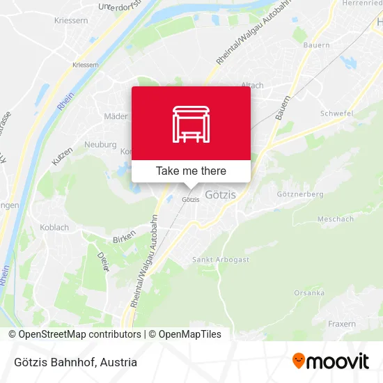 Götzis Bahnhof map