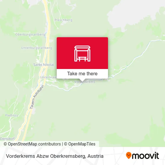 Vorderkrems Abzw Oberkremsberg map
