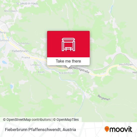 Fieberbrunn Pfaffenschwendt map