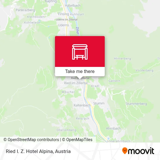 Ried I. Z. Hotel Alpina map
