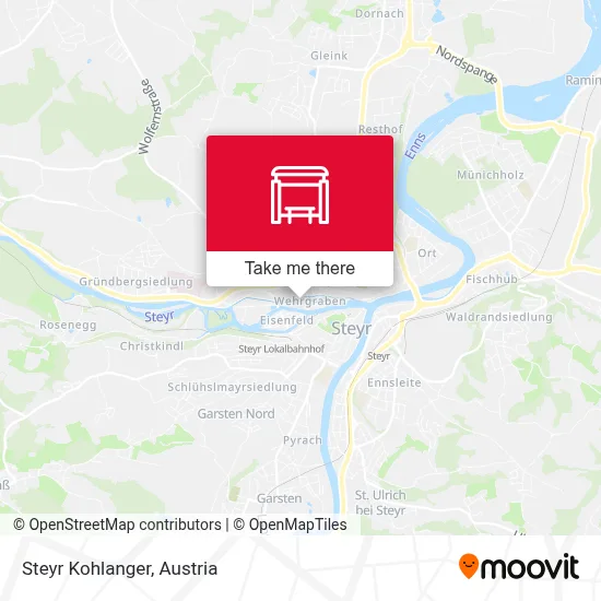 Steyr Kohlanger map