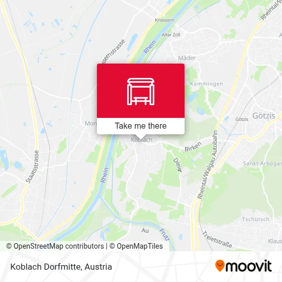 Koblach Dorfmitte map