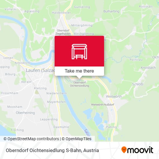 Oberndorf Oichtensiedlung S-Bahn map