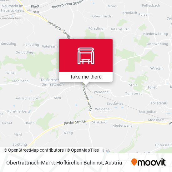 Obertrattnach-Markt Hofkirchen Bahnhst map