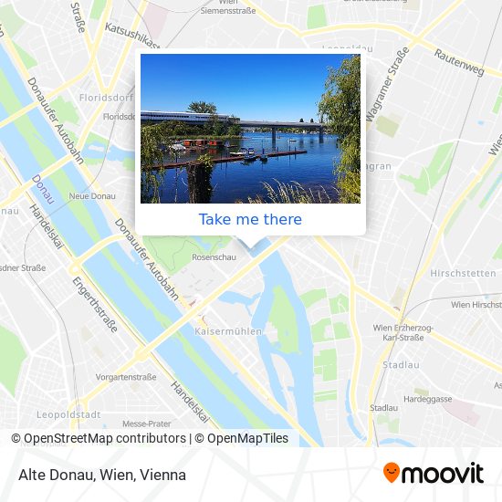 Alte Donau, Wien map