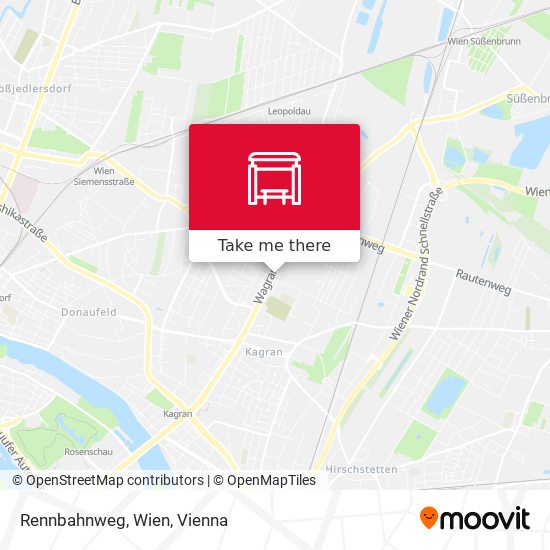 Rennbahnweg, Wien map