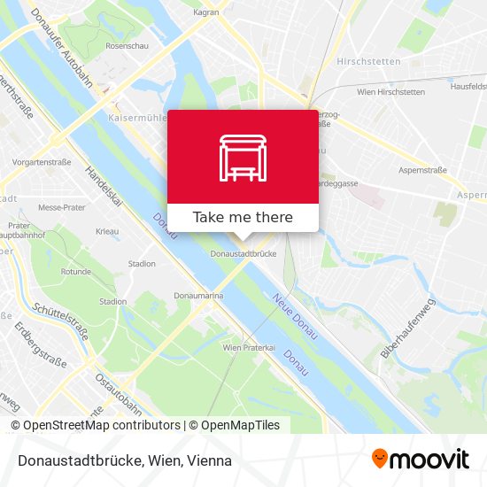 Donaustadtbrücke, Wien map