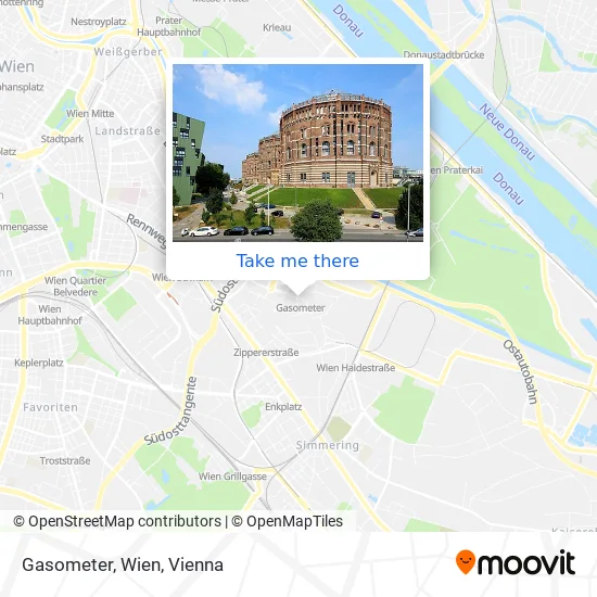 Gasometer, Wien map