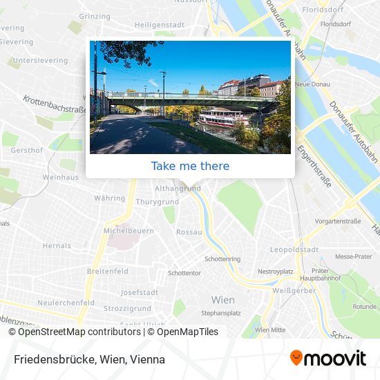 Friedensbrücke, Wien map
