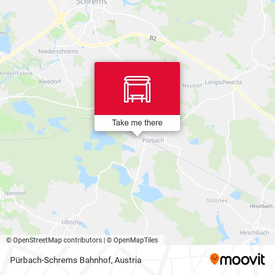 Pürbach-Schrems Bahnhof map