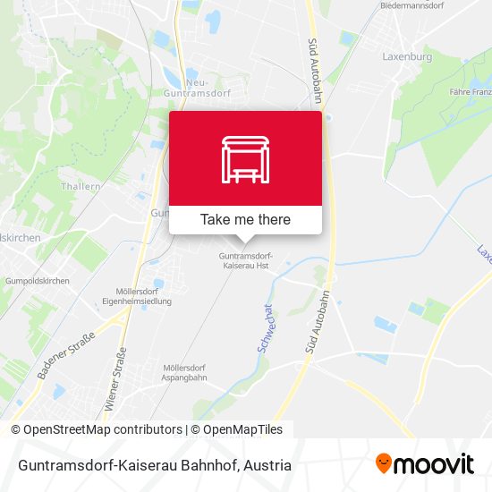 Guntramsdorf-Kaiserau Bahnhof map
