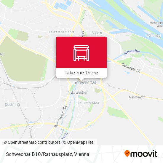 Schwechat B10/Rathausplatz map