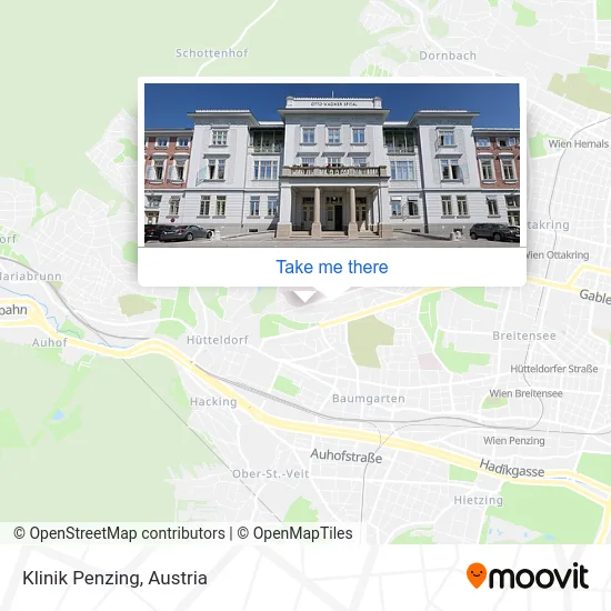 Klinik Penzing map