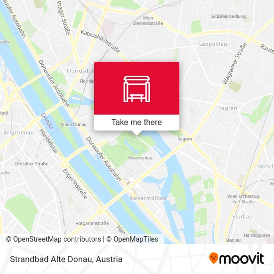 Strandbad Alte Donau map