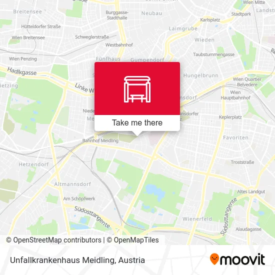 Unfallkrankenhaus Meidling map