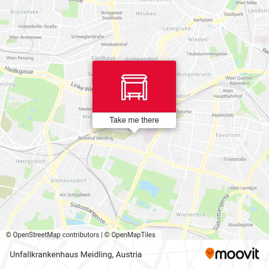 Unfallkrankenhaus Meidling map