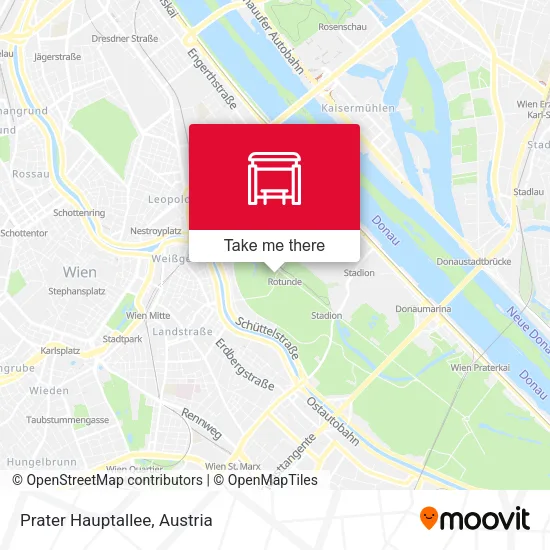 Prater Hauptallee map