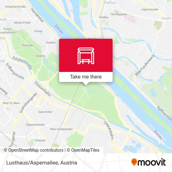Lusthaus/Aspernallee map