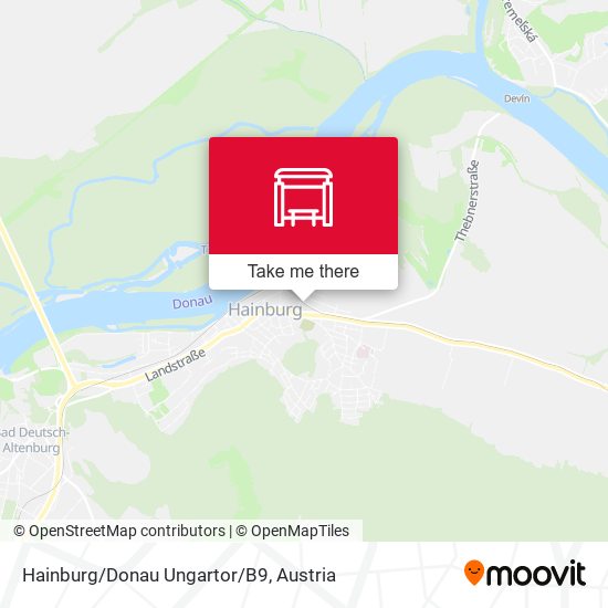 Hainburg/Donau Ungartor/B9 map