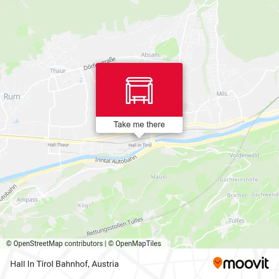 Hall In Tirol Bahnhof map