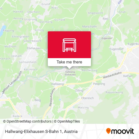 Hallwang-Elixhausen S-Bahn 1 map