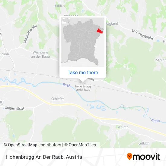 Hohenbrugg An Der Raab map