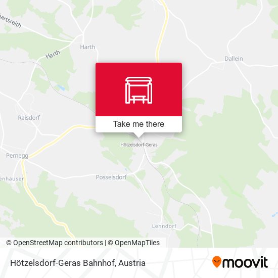 Hötzelsdorf-Geras Bahnhof map