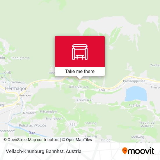 Vellach-Khünburg Bahnhst map