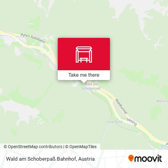 Wald am Schoberpaß Bahnhof map