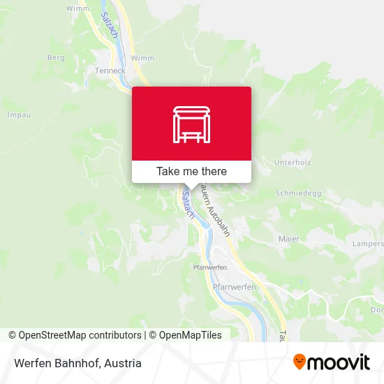 Werfen Bahnhof map