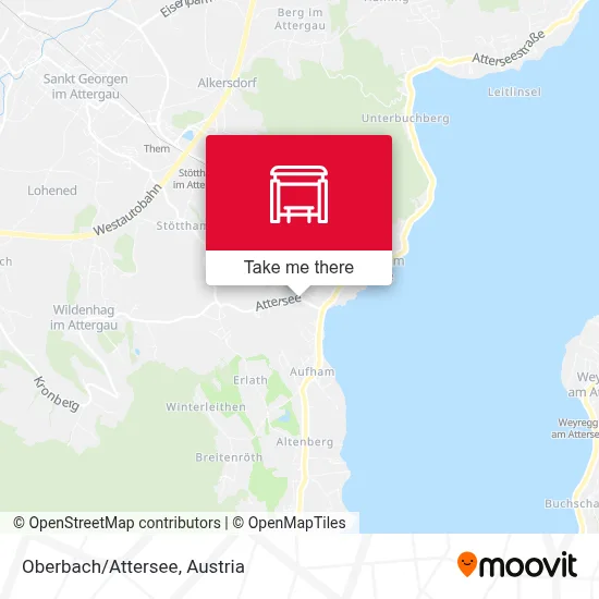 Oberbach/Attersee map
