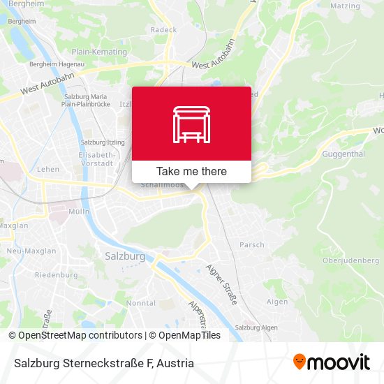 Salzburg Sterneckstraße F map