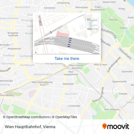 Wien Hauptbahnhof map