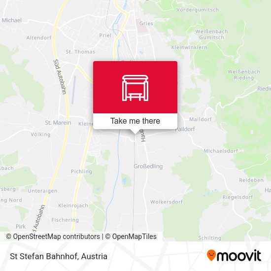 St Stefan Bahnhof map