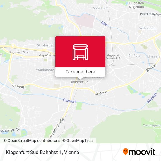 Klagenfurt Süd Bahnhst 1 map