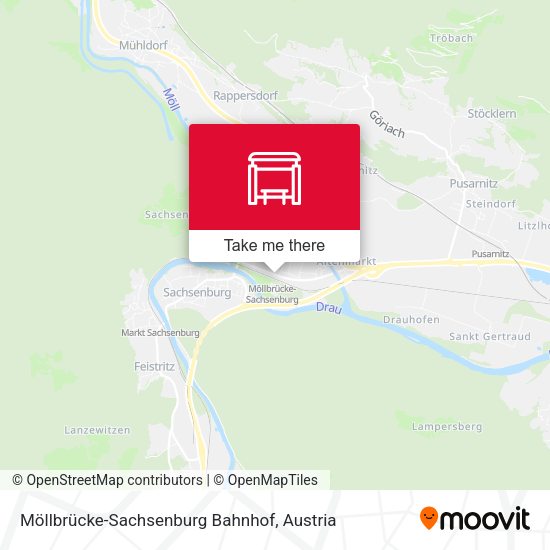 Möllbrücke-Sachsenburg Bahnhof map