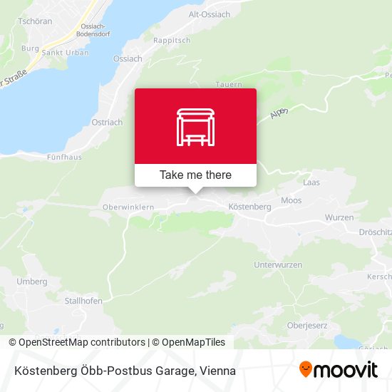 Köstenberg Öbb-Postbus Garage map