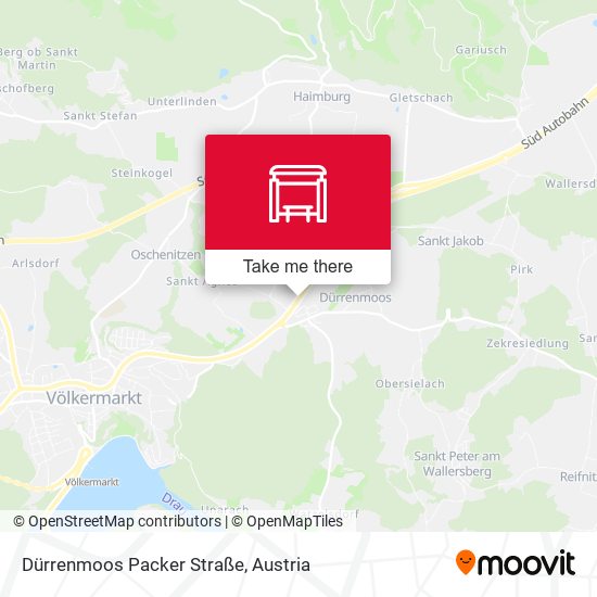 Dürrenmoos Packer Straße map