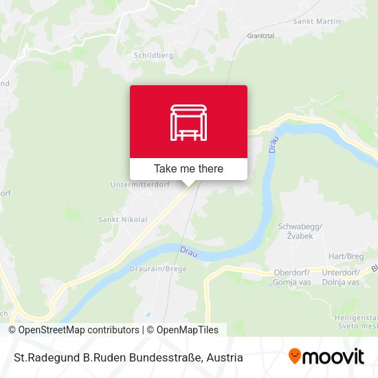 St.Radegund B.Ruden Bundesstraße map