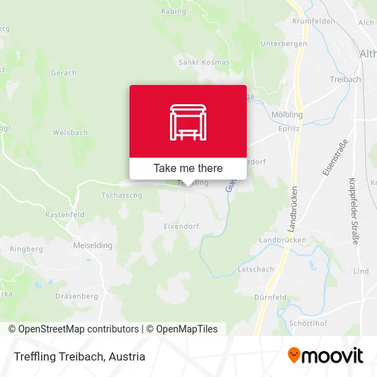 Treffling Treibach map