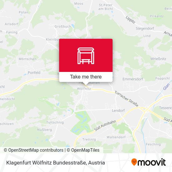 Klagenfurt Wölfnitz Bundesstraße map