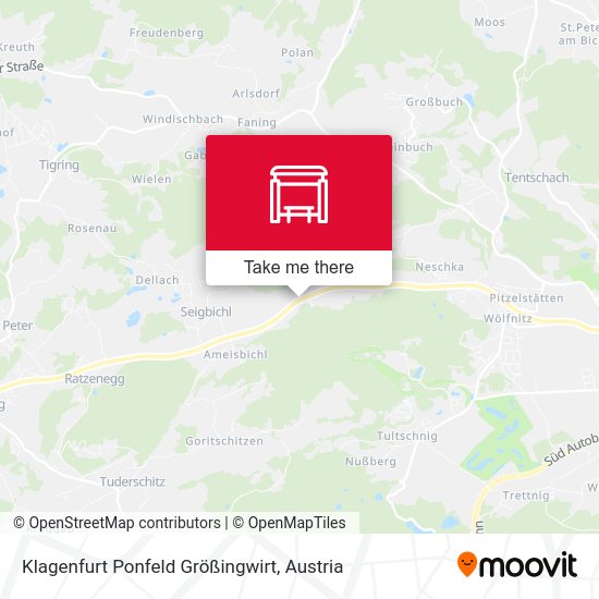 Klagenfurt Ponfeld Größingwirt map