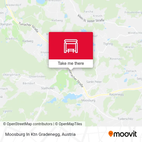 Moosburg In Ktn Gradenegg map