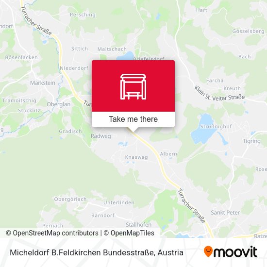Micheldorf B.Feldkirchen Bundesstraße map