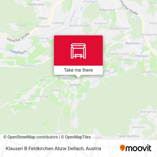 Klausen B.Feldkirchen Abzw Dellach map