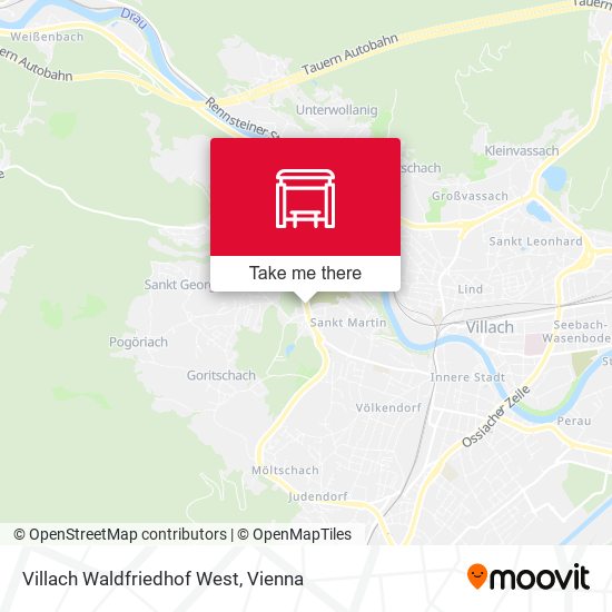 Villach Waldfriedhof West map